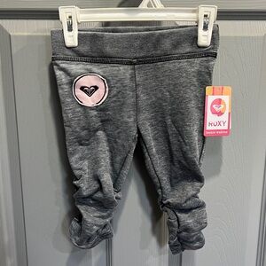 Roxy Teenie Wahinie Grey/Black Ruched Leggings - Size M